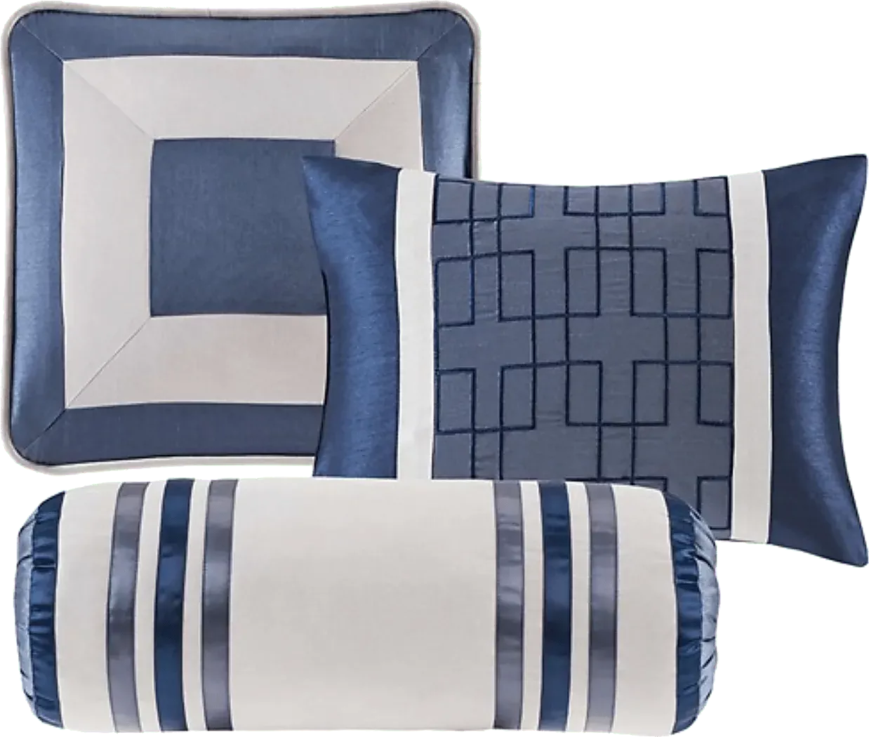 JameBlue7pcQueenComforterSet 7 JameBlue7pcQueenComforterSet