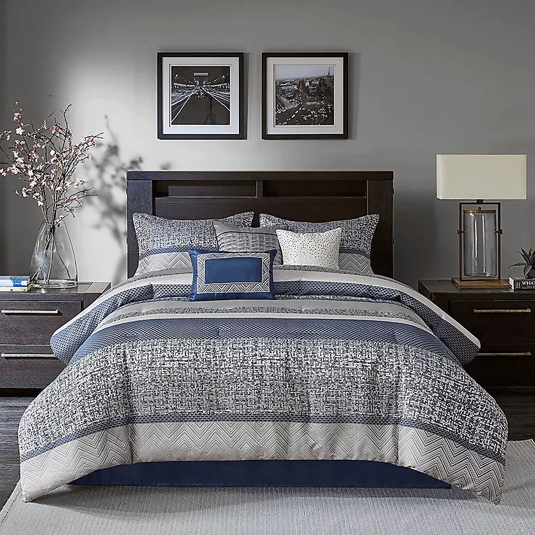 ZaiyahBlue7pcQueenComforterSet 2 ZaiyahBlue7pcQueenComforterSet