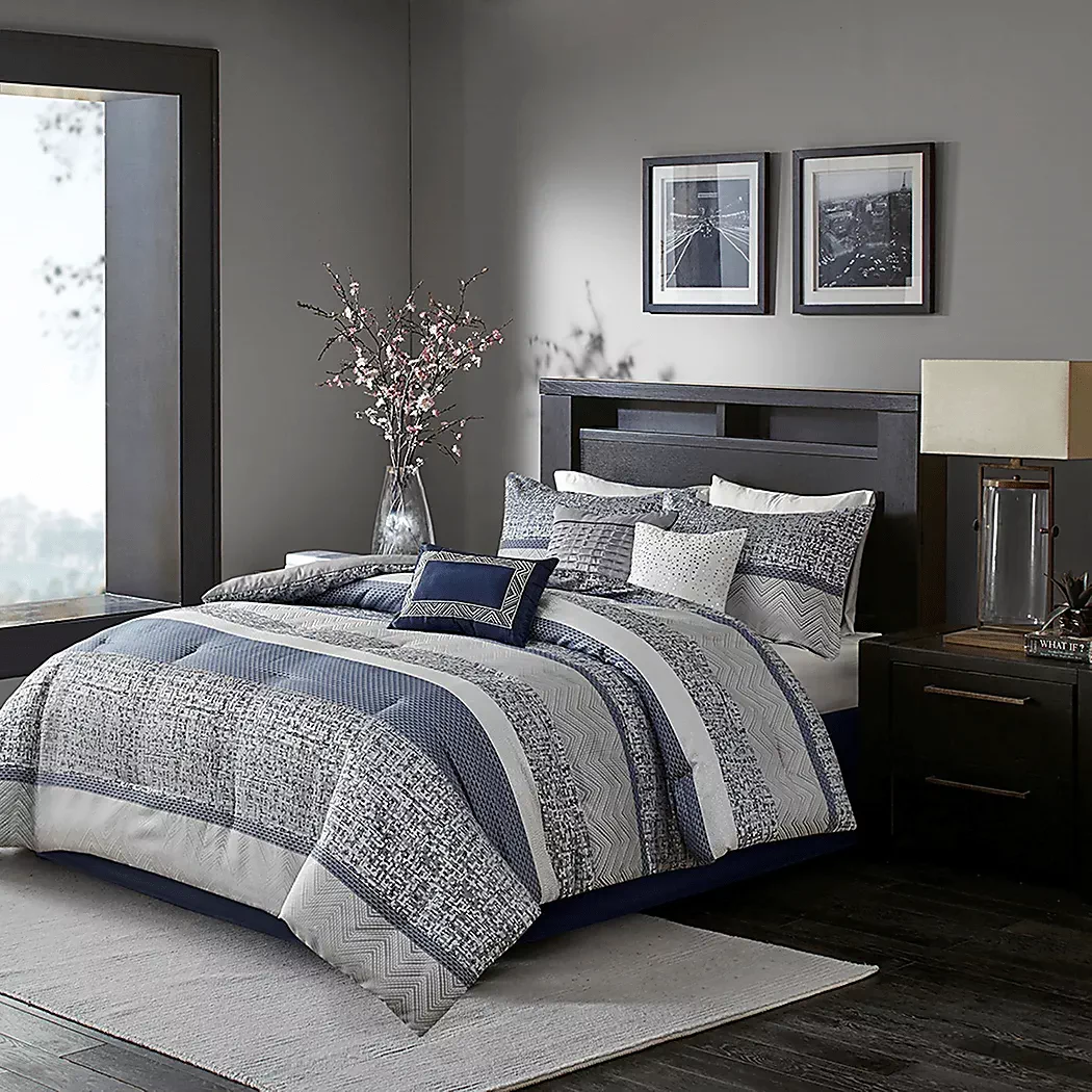 ZaiyahBlue7pcQueenComforterSet 3 ZaiyahBlue7pcQueenComforterSet
