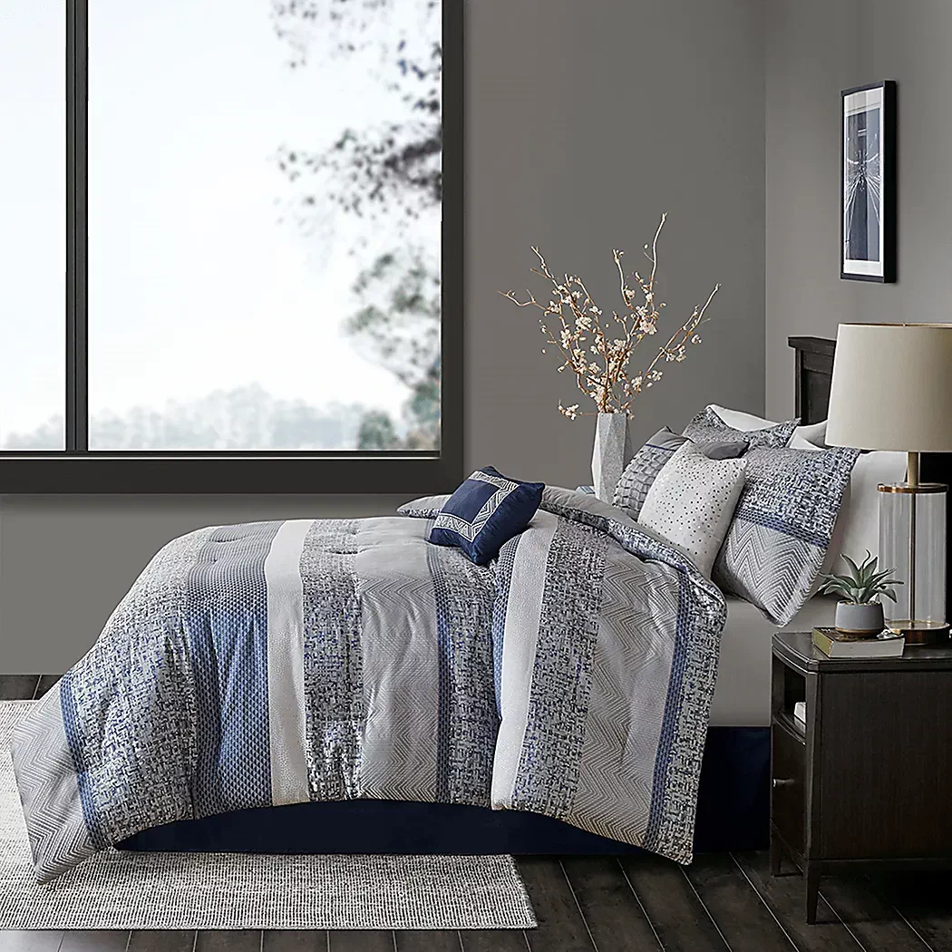 ZaiyahBlue7pcQueenComforterSet 4 ZaiyahBlue7pcQueenComforterSet