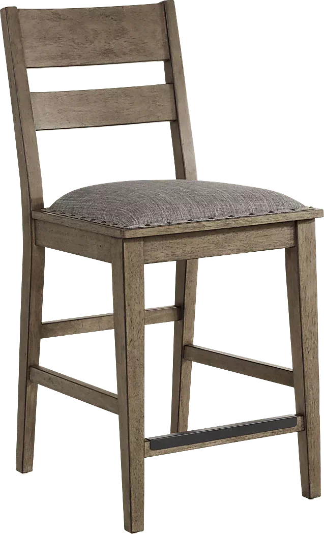 HazelnutWoods5PcBrownCounterHeightDiningRoomwithLadderBackStools 4 HazelnutWoodsBrownLadderbackCounterHeightStool