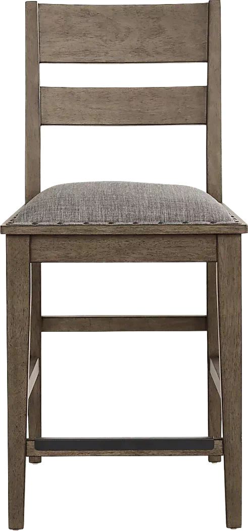 HazelnutWoods5PcBrownCounterHeightDiningRoomwithLadderBackStools 5 HazelnutWoodsBrownLadderbackCounterHeightStool