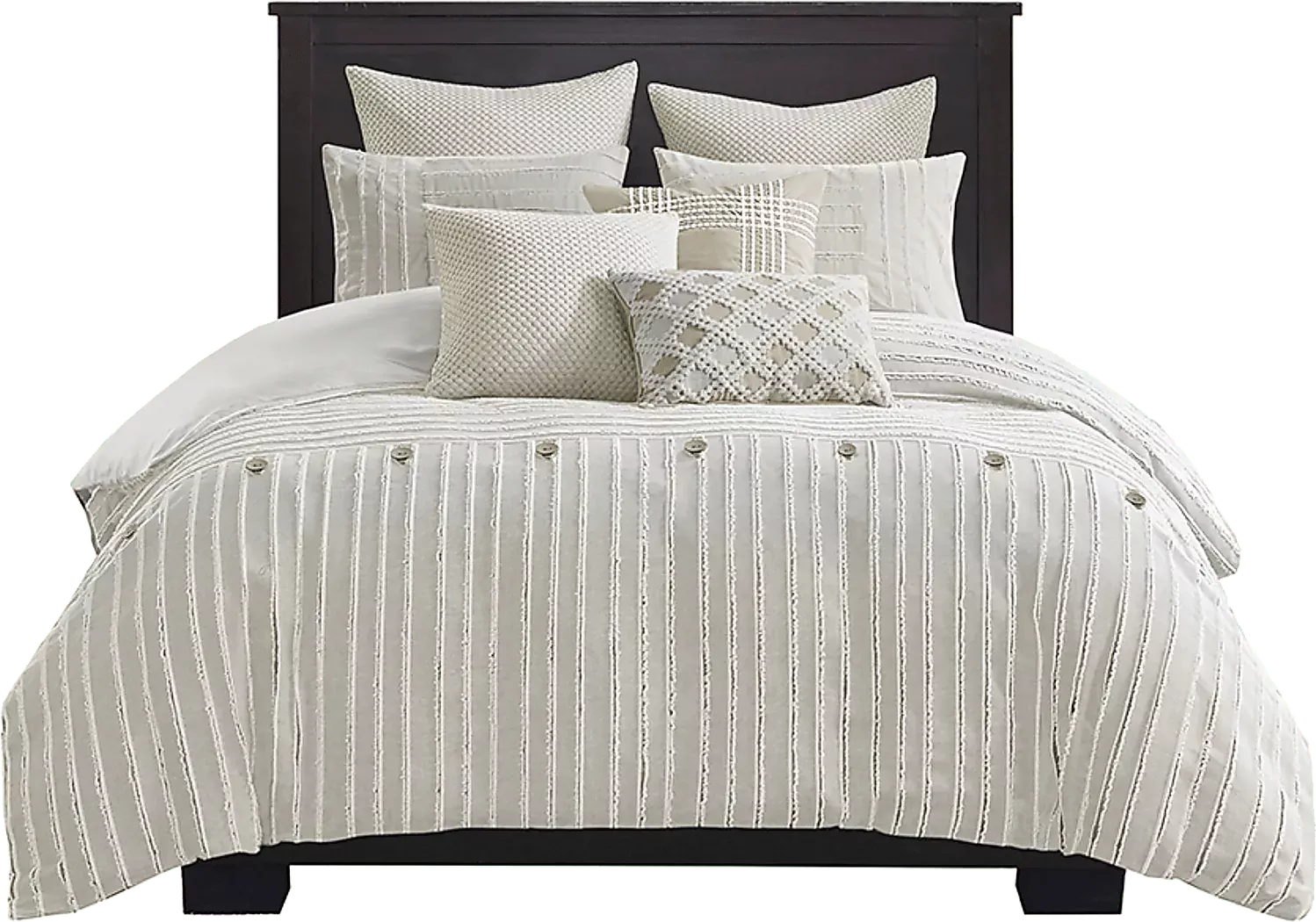 JennixIvoryKingComforterSet 1 JennixIvoryKingComforterSet