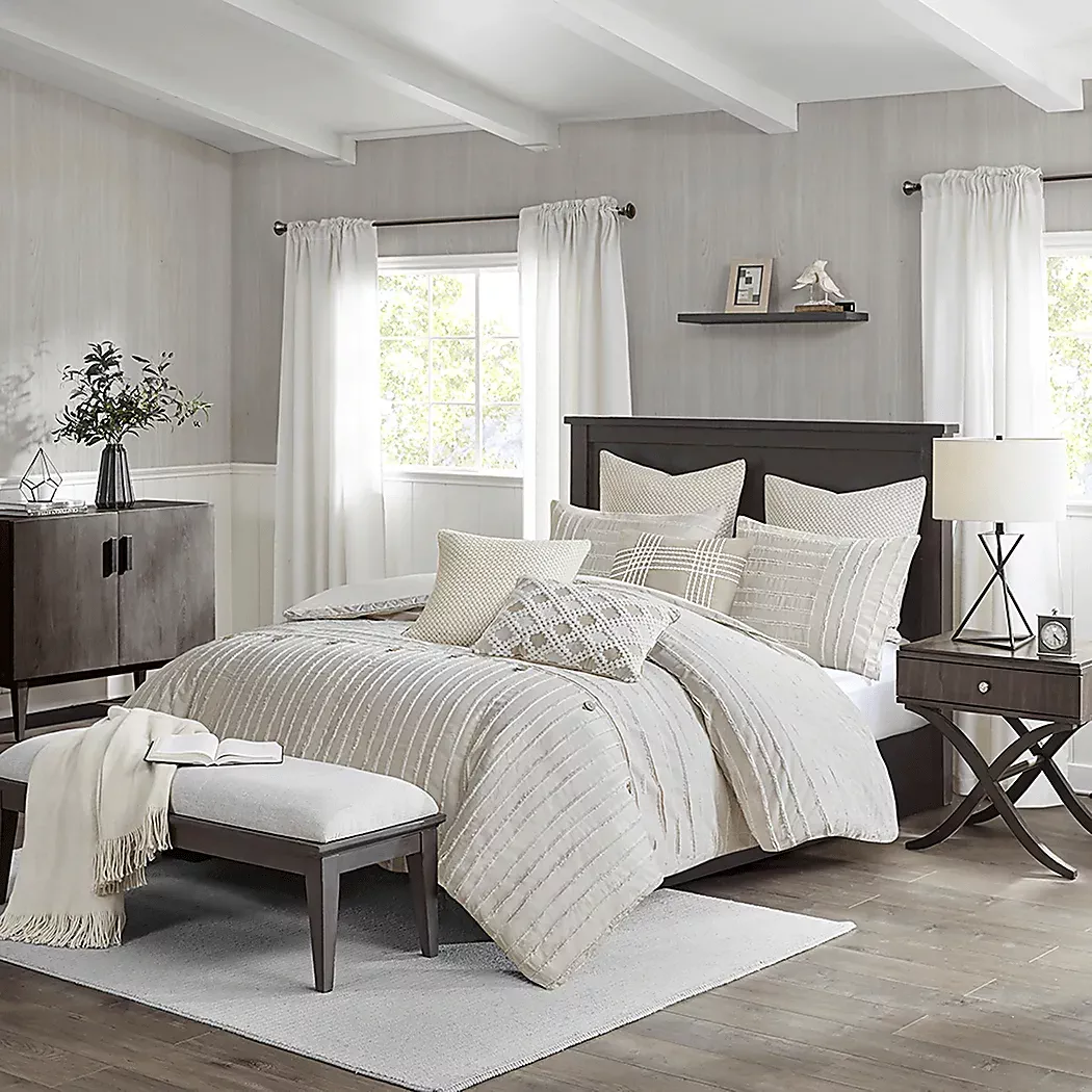 JennixIvoryKingComforterSet 3 JennixIvoryKingComforterSet