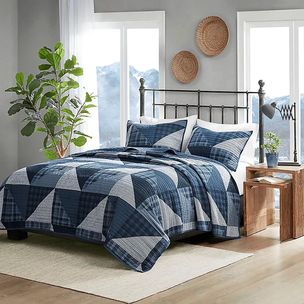 MikalaBlue3pcFull/QueenQuiltSet 3 MikalaBlue3pcFull/QueenQuiltSet