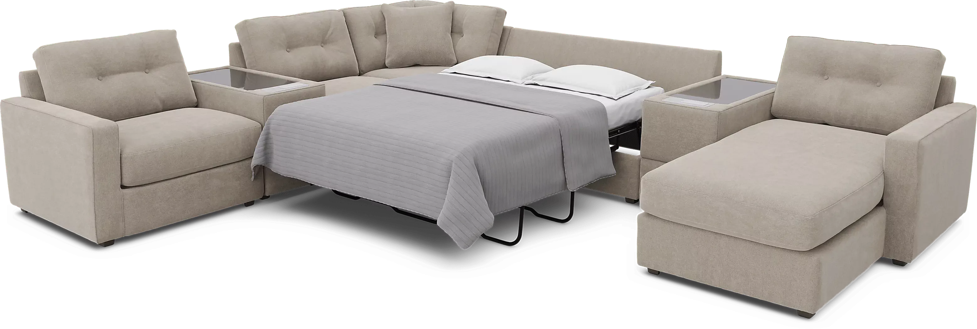 Beige7PcModularOneSleeperwithMediaConsoles 2 Beige7PcModularOneSleeperwithMediaConsoles