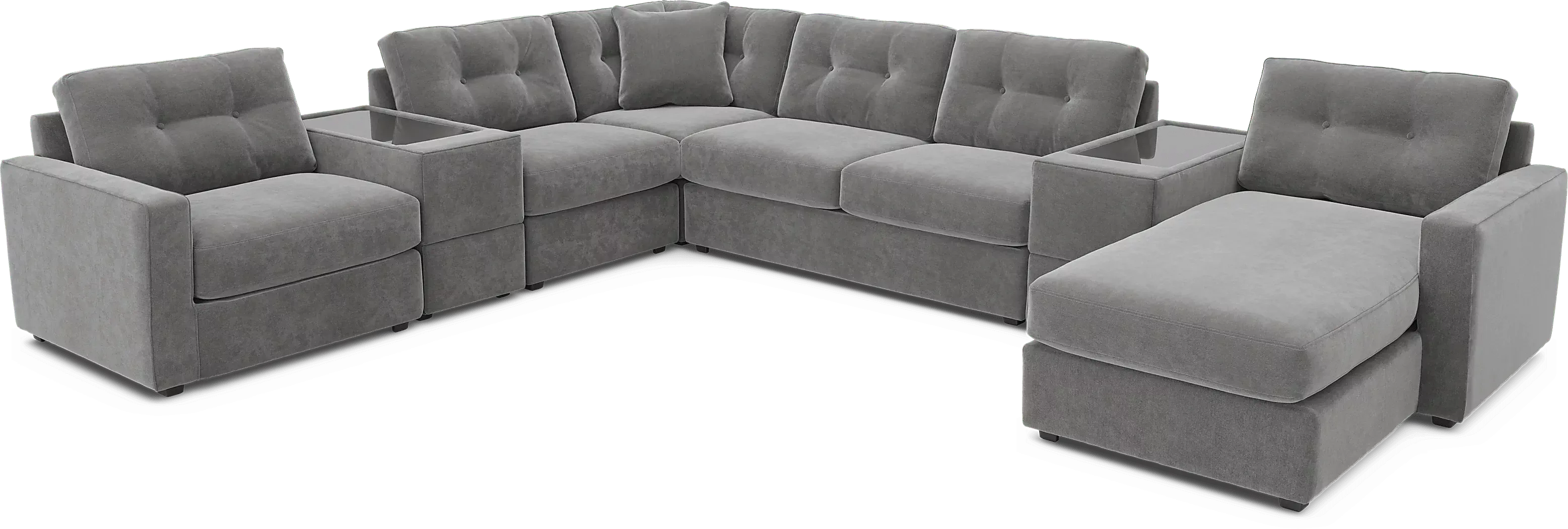 Gray7PcModularOneSleeper 1 Gray7PcModularOneSleeper