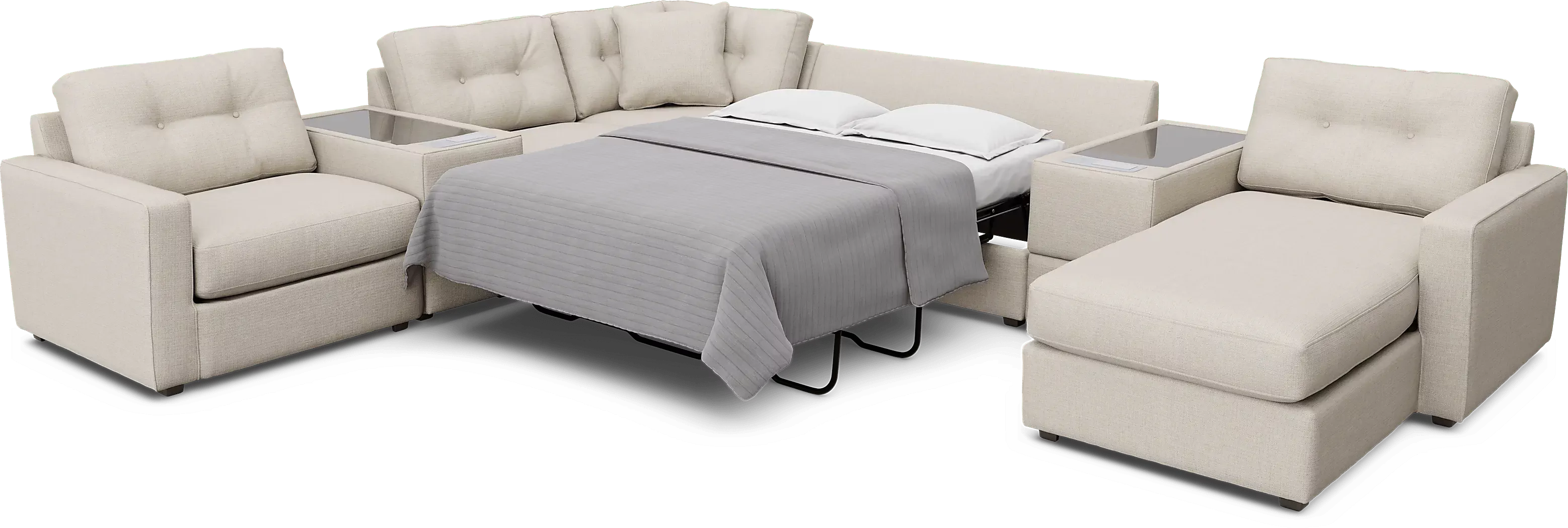 Oyster7PcModularOneSleeperwithMediaConsoles 2 Oyster7PcModularOneSleeperwithMediaConsoles