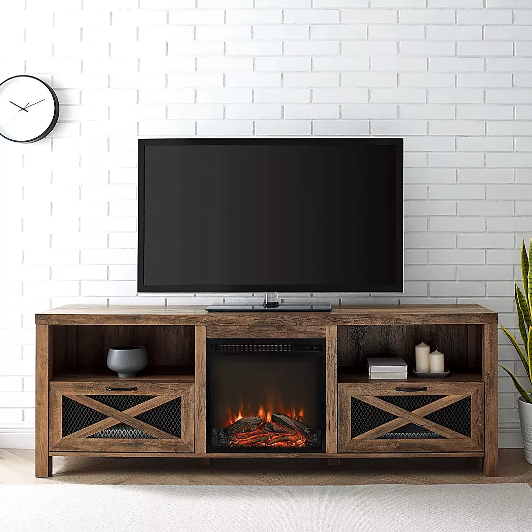 WynridgeOak70in.Console,WithElectricFireplace 2 WynridgeOak70in.Console,WithElectricFireplace