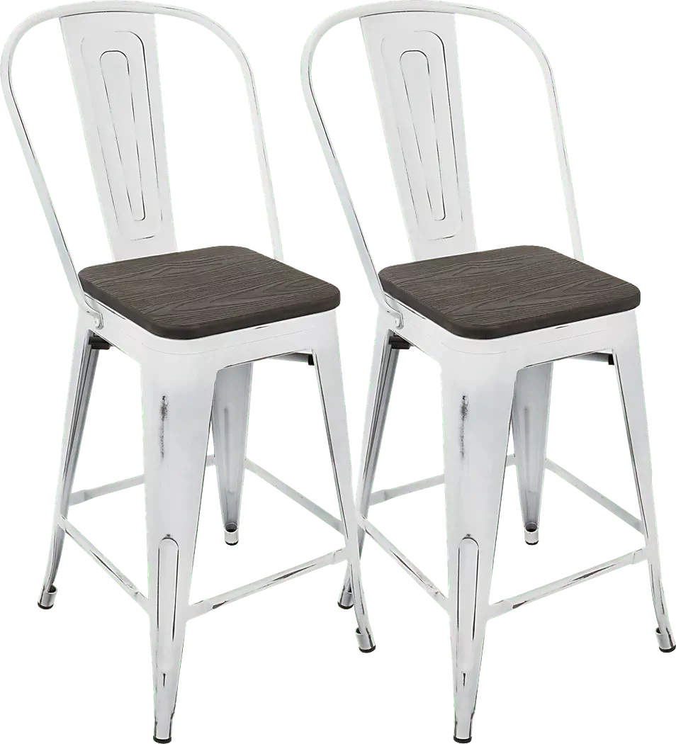 AldersydeWhiteHighBackCounterHeightStool(Setof2) 1 AldersydeWhiteHighBackCounterHeightStool(Setof2)