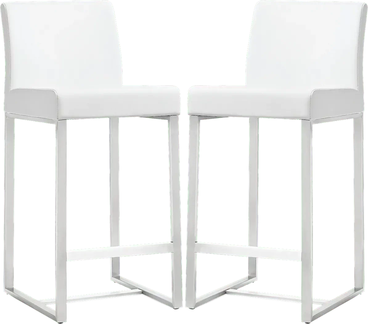SilasWhiteCounterHeightStools(Setof2) 1 SilasWhiteCounterHeightStools(Setof2)