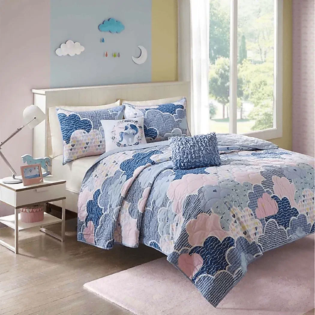 BessiBlueTwinQuiltSet 3 BessiBlueTwinQuiltSet