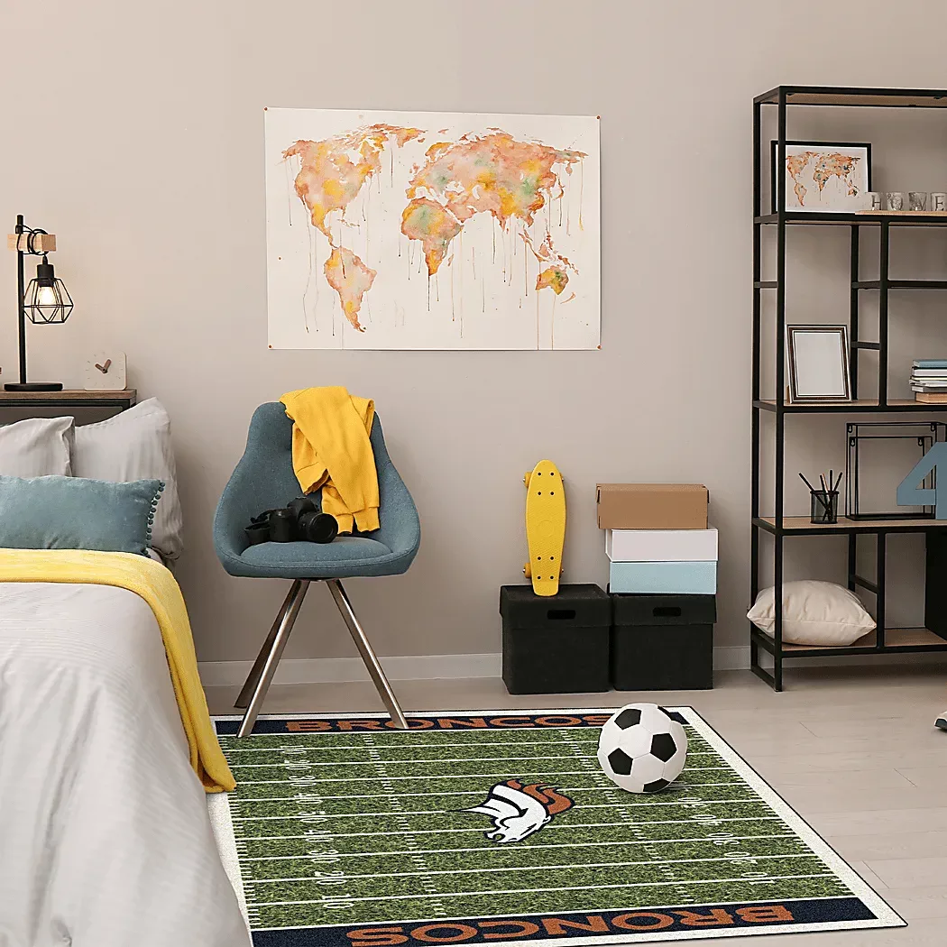 DenverBroncosGreen4'x6'Rug 2 DenverBroncosGreen4'x6'Rug
