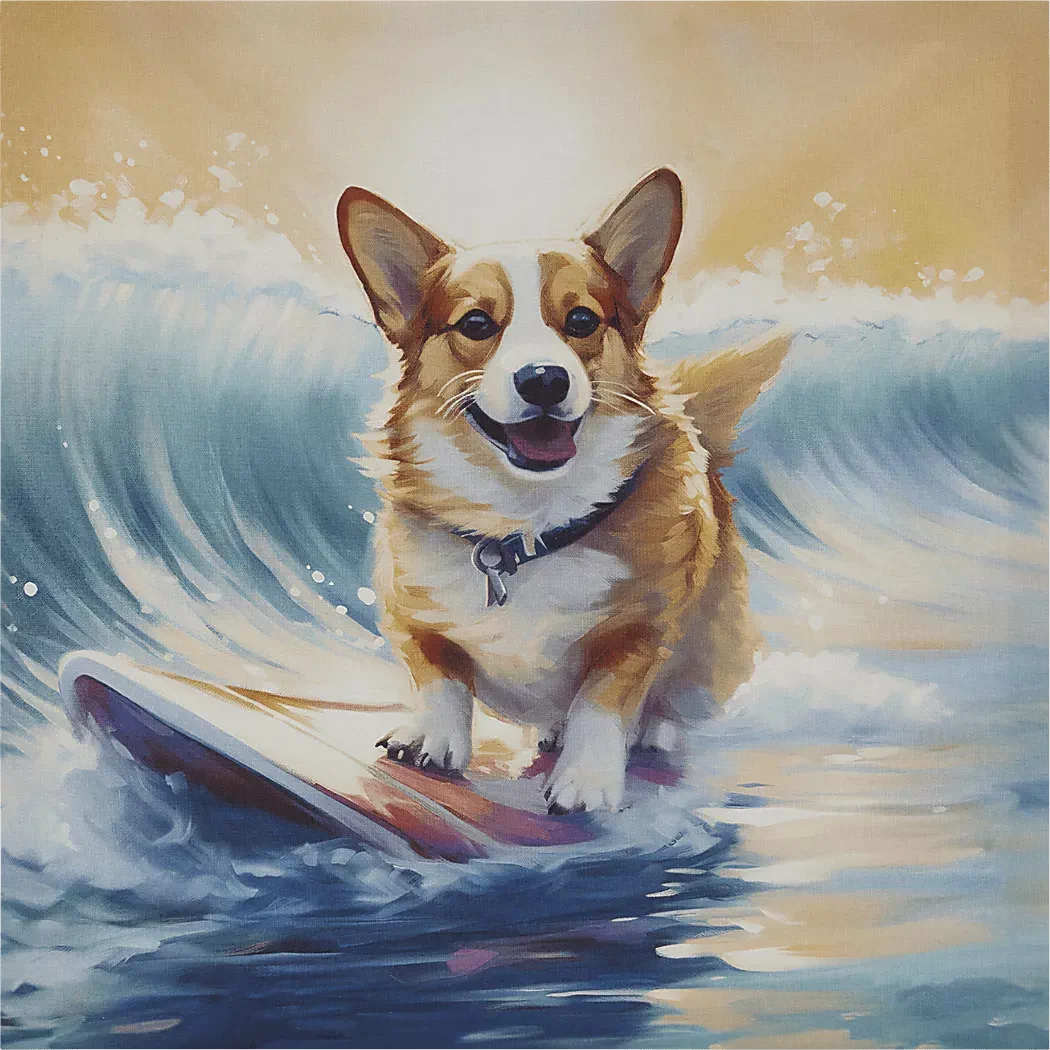 CorgiOnTheBeachBlueWallDecor 11 CorgiOnTheBeachBlueWallDecor