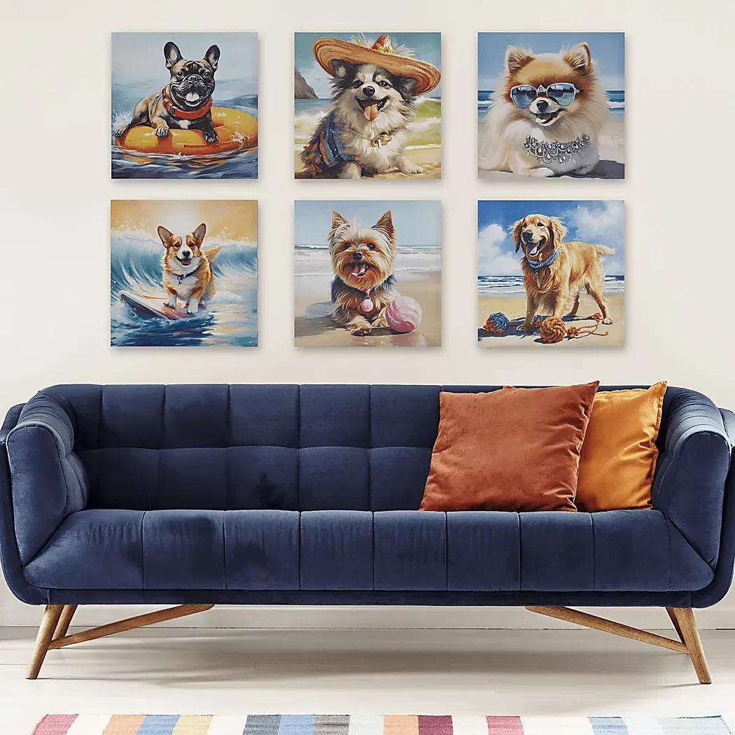 CorgiOnTheBeachBlueWallDecor 4 CorgiOnTheBeachBlueWallDecor