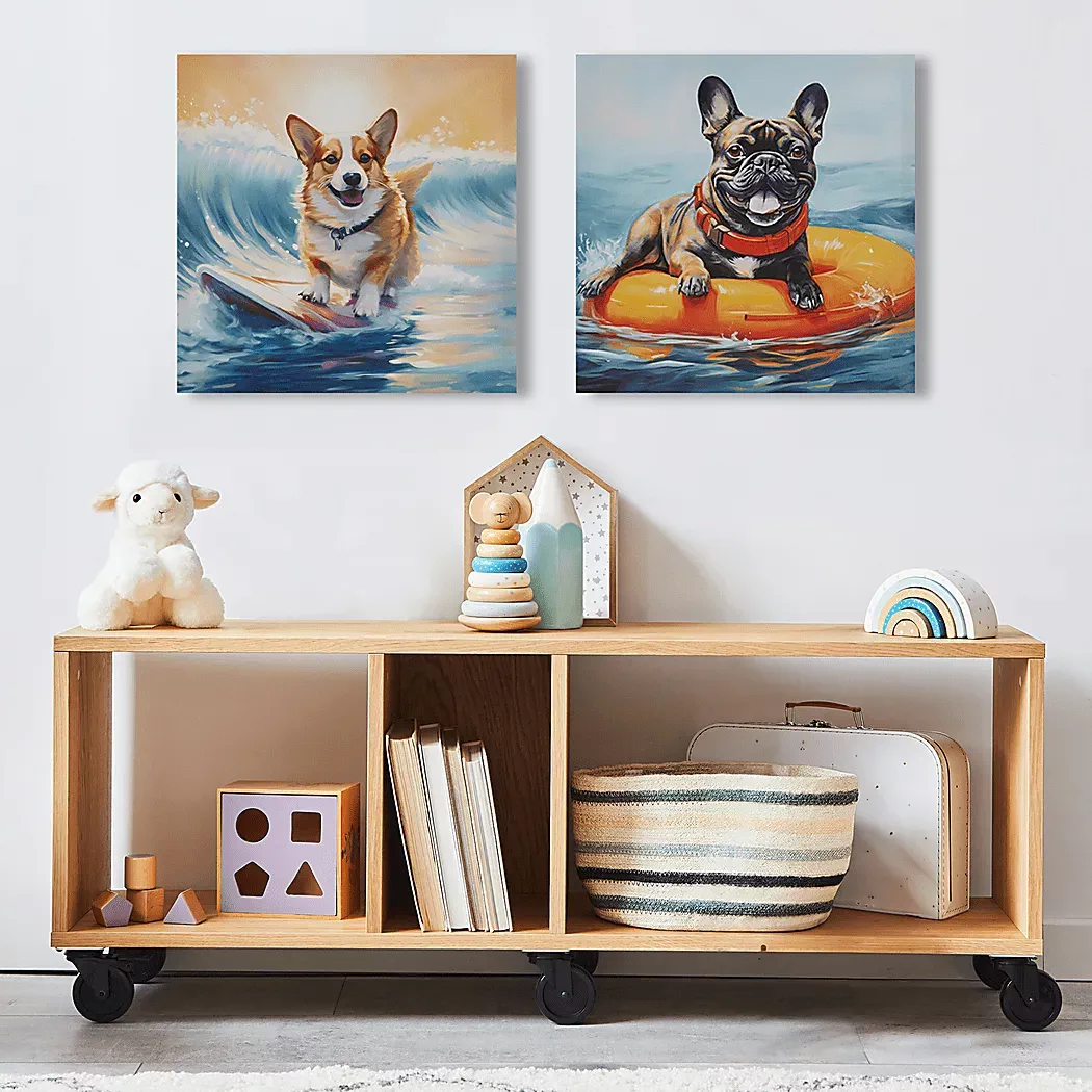 CorgiOnTheBeachBlueWallDecor 5 CorgiOnTheBeachBlueWallDecor
