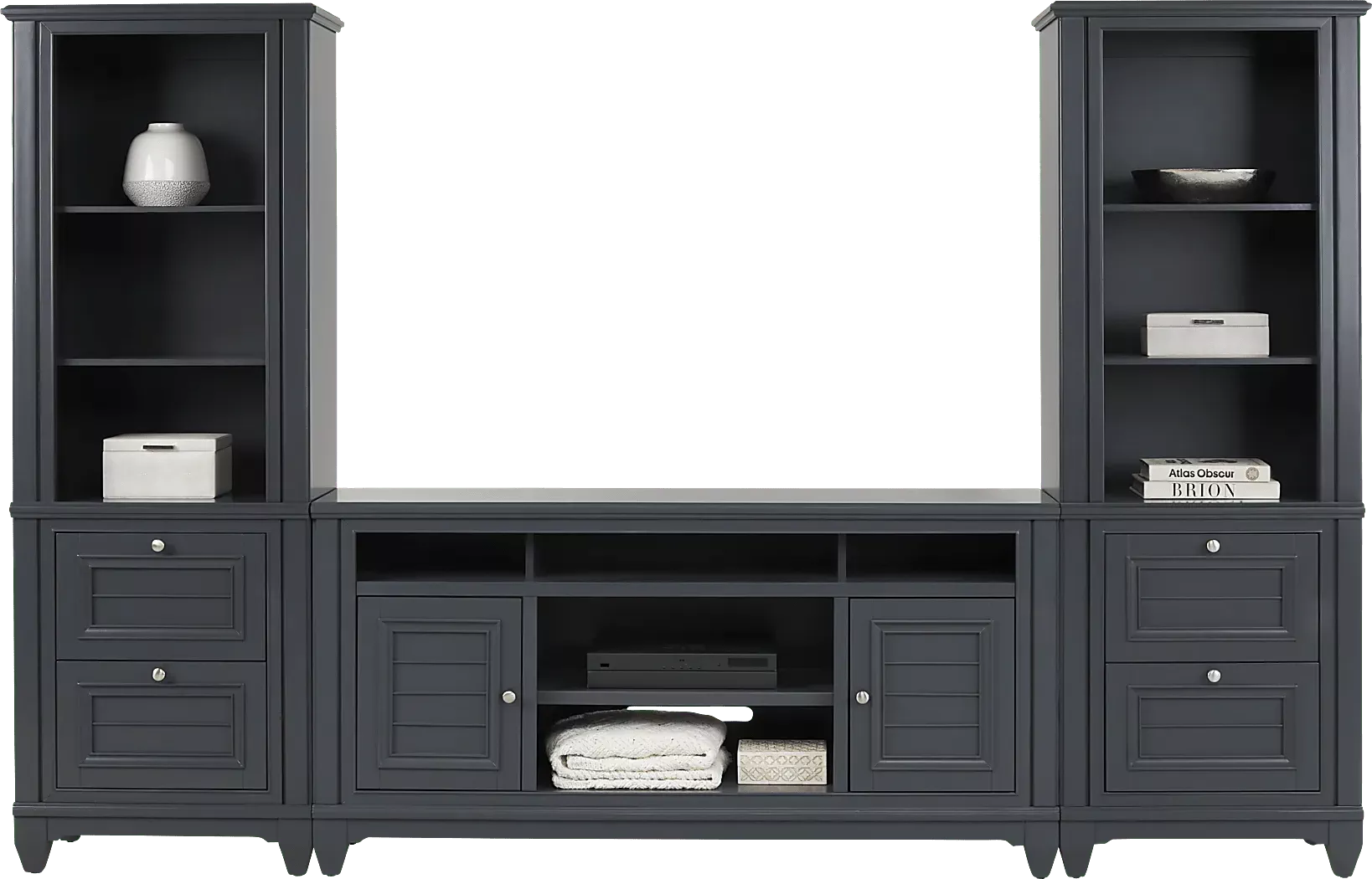 HiltonHeadGraphite3PcWallUnitwith66in.Console 1 HiltonHeadGraphite3PcWallUnitwith66in.Console