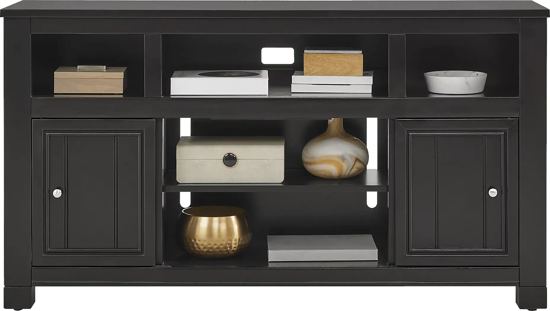 LakesideCottageBlack64In.Console 4 LakesideCottageBlack64In.Console