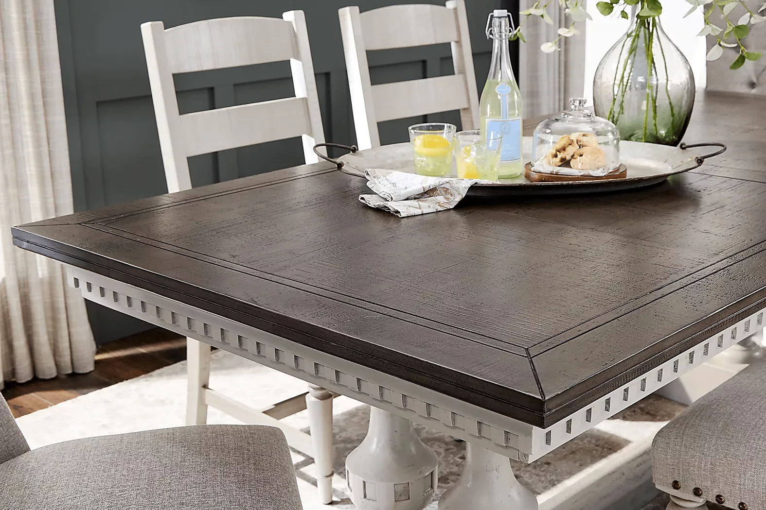 CrestwellManorWhite5Pc85in.DiningRoom 3 CrestwellManorWhite5Pc85in.DiningRoom