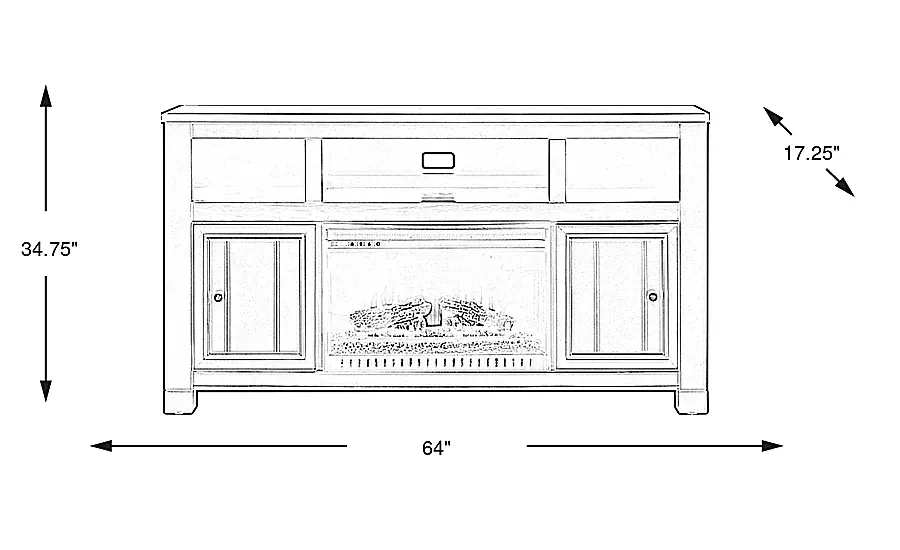 LakesideCottageBlack64In.ConsolewithElectricLogFireplace 3 LakesideCottageBlack64In.ConsolewithElectricLogFireplace