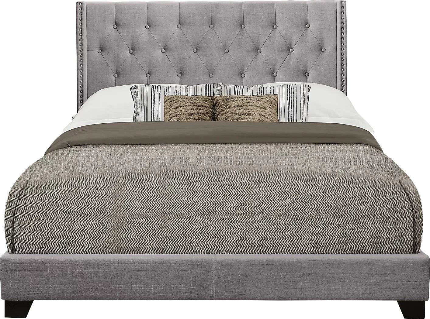 GalewoodGrayQueenUpholsteredBed